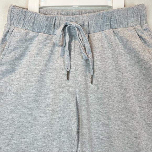 Vocal Heather Grey Joggers Sweatpants Pearl Ankle Cozy Dressy Stretchy Small - Picture 12 of 15
